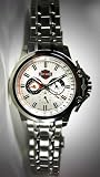 51lCx46SmJL. SL160  Harley Davidson® Bulova® Mens Watch / Chronograph. Silver patterned dial with date window. Luminous. Tachymeter. WR 50m/165ft. 76B151