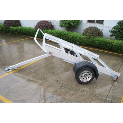 Aluminum Dump Trailer Kit with Plywood-Ready Deck - 5-Ft. x 8-Ft., 1875-Lb. C...