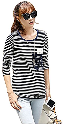 長袖Tシャツ エンブレム ボーダー シンプル Tシャツ カジュアル キュート エレガンス レディース 冬物 春物 可愛いスカーフ付き R756