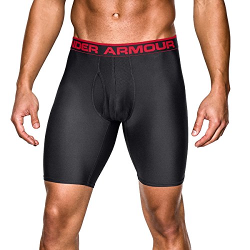 Under Armour Men's HeatGear 9'' Boxerjock® Boxer Briefs ,Black, Large, 2-Pack