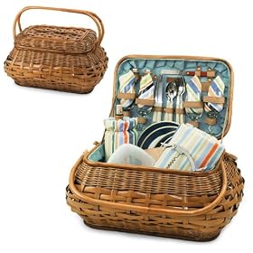 Aviva St Tropez Picnic Basket - Deluxe for 4
