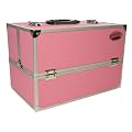 Beautify- Mallette Grande Professionnelle pour Maquillage et Cosm�tique Cannes en Aluminium de couleur Rose