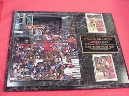 Bulls Michael Jordan 2 Card Collector Plaque #1