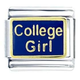 Golden Italian Charm College Girl Words & Phrases
