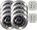 Clear / Black Inline Skate Wheels 78mm 78a + ABEC 9'S
