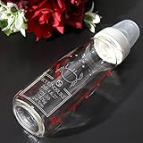 TEATSIGHT(ティートサイト) 名入れ 哺乳瓶 12星座 かに座 【ラッピング：ピンク】 出産祝い用 ギフト 240ml 耐熱 ガラス製 透明 メッセージカード付 【名前 彫刻・プレゼント 包装