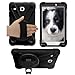 Galaxy Tab E 8.0 Case Cover by KIQ TM Hybrid Protective Shield Case Cover w/ Palm Handstrap for Samsung Galaxy Tab E 8.0 SM-T377 (Shield Black)