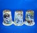 Birchcroft Porcelain China Collectable Thimbles - Set of Three Gold Puppies