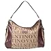 Valentino Brown Signature Lettered Jacquard Handbag