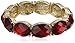 1928 Jewelry Gold-Tone Red Faceted Stretch Bracelet