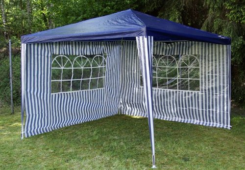 Pavillon / Partyzelt / Gartenpavillon 3x3m blau wasserdicht +2 Seitenteile Pavillon / Partyzelt / Gartenpavillon 3x3m blau wasserdicht +2 Seitenteile