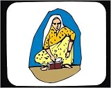 Mauspad mit Dekoration - Basar, verkaufen, Frau, Hersteller, Mitte Osten, Arabien, Bürger, Waren