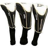 NCAA Purdue Boilermakers Black 3-Pack Golf Club Headcovers