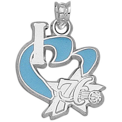 Logoart Philadelphia 76Ers Heart Logo Pendant