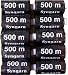 10x 500 m Sewing Thread black Polyester / Syngarn Ne.40/2
