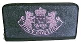 Juicy Couture Gray Velour Crown Prestige Wallet