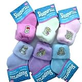 6 pairs girls teddy thermal winter bed socks various sizes available, Shoe Size 12-3