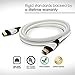 25 Ft HDMI Cable, GearIT Pro Series HDMI Cable 25 Feet High Speed Ethernet 4K Resolution 3D Video and ARC Audio Return Channel HDMI Cable, White