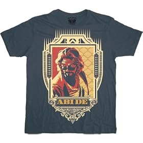 The Big Lebowski Dude ABIDE Funny Movie Charcoal Grey T-shirt Tee Shirt