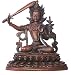 Manjusri Wisdom and Awareness Statue, Aged Red