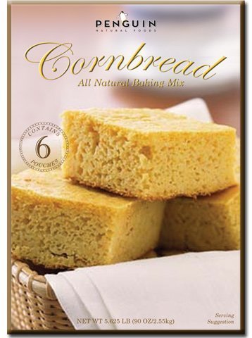 Penguin Natural Foods All Natural Baking Mix Corn Bread 6 Pouch Box