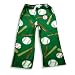 Grandma Pajama Pants - Mens Polar Fleece Baseball Pajama Pant, Green, Brown, White Blue