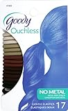 Goody Ouchless No Metal Elastics, Espresso, 4 mm, 17 Count (Pack of 3)