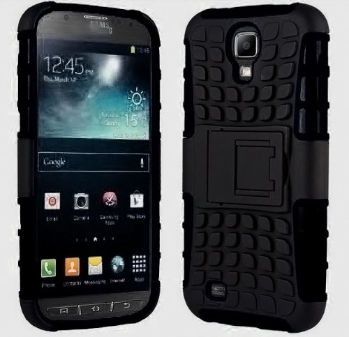 Galaxy S4 Case, Samsung Galaxy s4 Armor cases [HEAVY DUTY] Tough Armorbox Dual Layer Hybrid Hard/Soft Protective Cover by Cable and Case [Samsung Compatible S4 Phone Cases] - (Black)