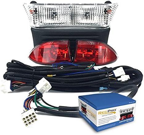 RecPro CLUB CAR PRECEDENT ELECTRIC GOLF CART LIGHT KIT W/ LED TAIL LIGHTS & BUCKET HARNESS 2008.5 & UP