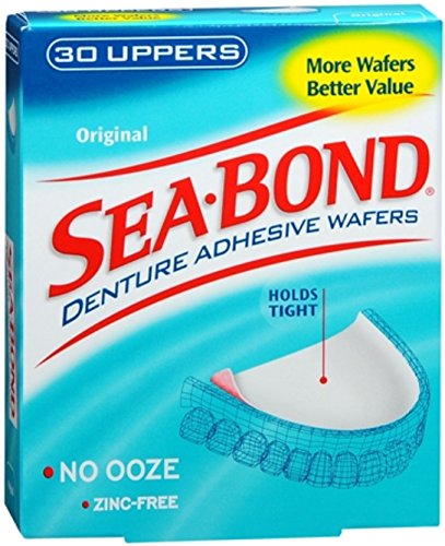 SEA-BOND Denture Adhesive Wafers Uppers Original 30 Each