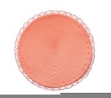 Tag Chelsea Round Woven Placemat, Orange, 16-Inch Diameter