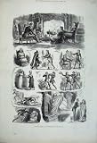 1882 CHRISTMAS STORY THEATRE GHOST ROMANCE OLD PRINT