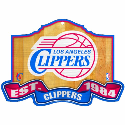NBA Los Angeles Clippers 11-by-17 inch Established Wood Sign