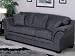 Sonato Collection Charcoal Finish Fabric Sofa Couch
