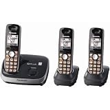 Panasonic KX-TG6513B DECT 6.0 PLUS Expandable Digital Cordless Phone System with 3 Handsets