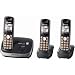 Panasonic KX-TG6513B DECT 6.0 PLUS Expandable Digital Cordless Phone System with 3 Handsets