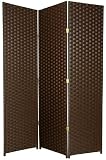 Best Price Quality Value Room Dividers - 6ft. Rattan Style Woven Plant Fiber Folding Floor Screen - 4 Sizes - 7 Colors