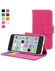 Wireless: iPhone 5c Case, Snugg? - Leather Wallet Case with Lifetime Guarantee (Hot Pink) for Apple iPhone 5c - Snugg