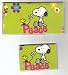 Checkbook Cover Debit Set Peanuts Snoopy Peace Sign Green