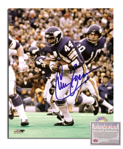 Chuck Foreman NFL Minnesota Vikings Hand Signed 8x10 Photograph Purple Jersey