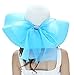 Kaisifei Bowknot Casual Straw Women Summer Hats Big Wide Brim Beach Hat