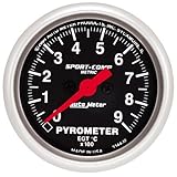Auto Meter 3344M Sport-Comp Metric Pyrometer Gauge