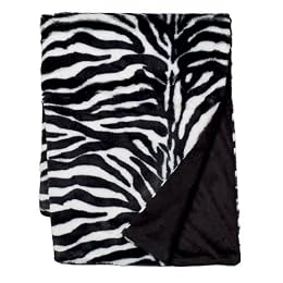 FauxFur Zebra Throw