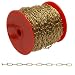 Campbell 0710317 Hobby and Craft Sash Chain, Brass Plated, #3 Trade, 0.043" Diameter, 5 lbs Load Capacity, 164 Feet Reel