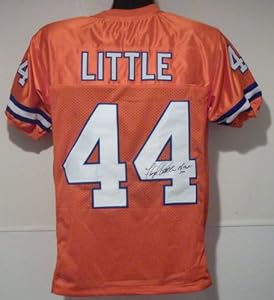 Floyd Little Autographed Denver Broncos orange Jersey w/
