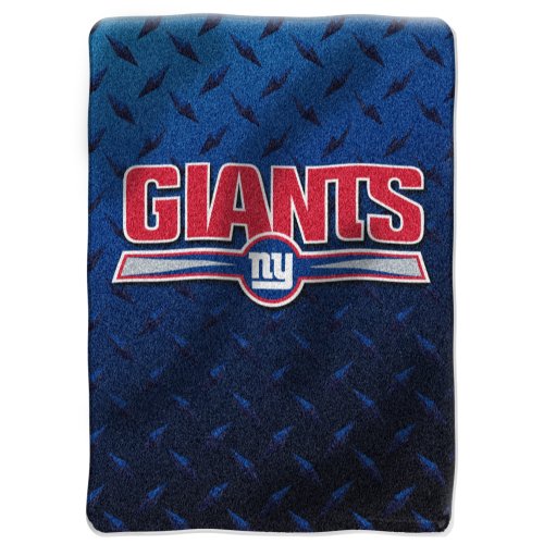 NFL New York Giants 60-Inch-by-80-Inch Raschel Plush Blanket 