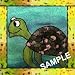 Happy Sea Turtle on Gallery Wrapped Canvas 8x8 Print