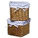 Baby : Set of 2 Honey Baskets with Blue Gingham Liners