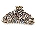 RED Austrian Crystal Bronze Metal Alloy Bow Hair Claws Clips Pins #7821