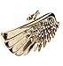 Meta-U Vintage Angel Wings Metallic Shirt Collar Tips Brooch